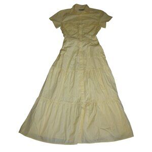 Polo Ralph Lauren Yellow Button Up Short Sleeve Sun Dress Women's 10